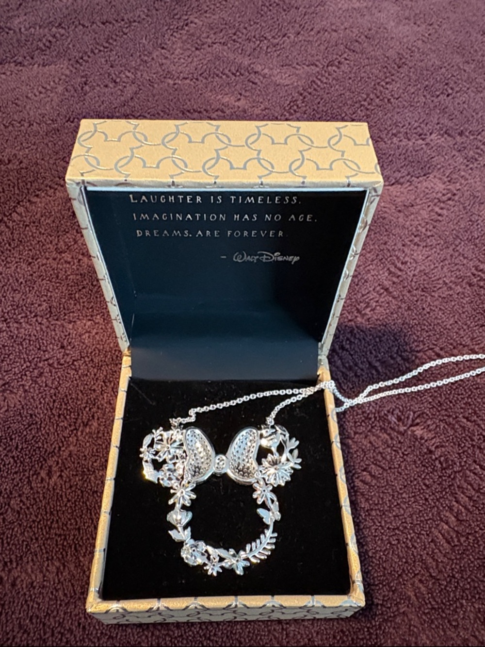 Disney Rebecca Hook Minnie Floral 🌸Necklace with Enchanting Charm - Picture 9 of 9